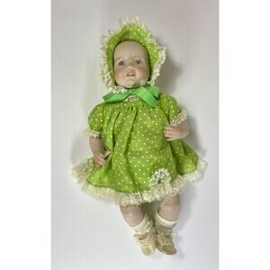 JDK Hilda doll artist signed reproduction full porcelain jointed body